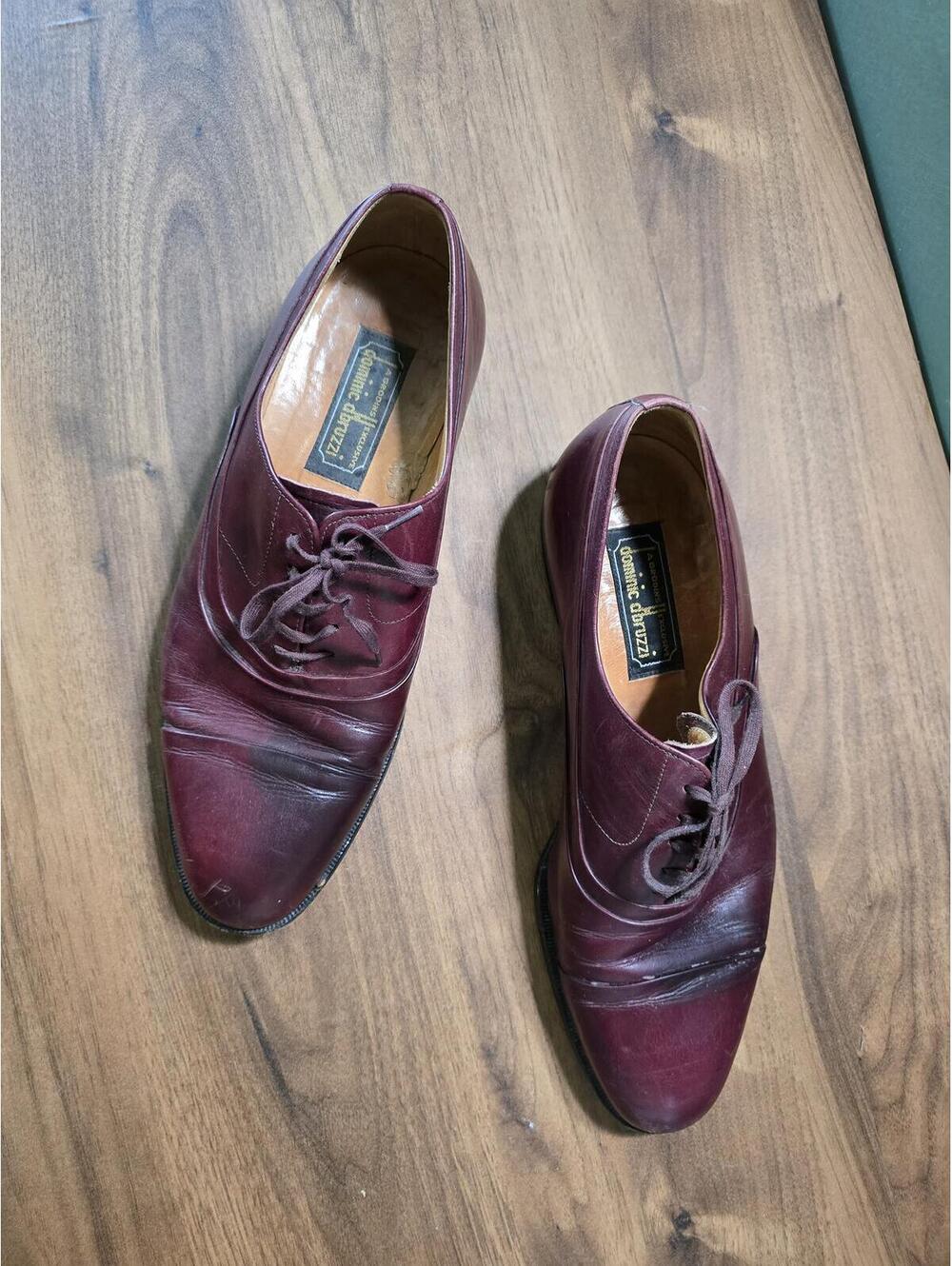 Vintage Dominic D'Bruzzi Grodins Burgundy Leather Oxford Dress Shoes Women's 10 - Picture 3 of 8